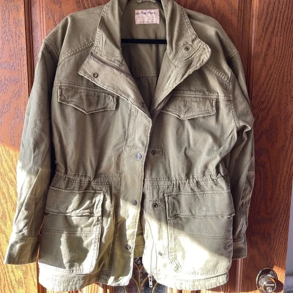 Free People Arya Utility Jacket, Medium, Dried Herb - NWT - Picture 3 of 9
